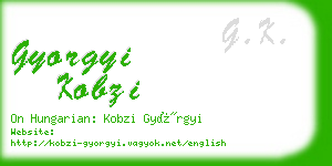 gyorgyi kobzi business card